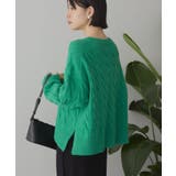 ミドルゲージケーブルニットプルオーバー | AMERICAN HOLIC | 詳細画像38