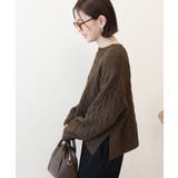 ミドルゲージケーブルニットプルオーバー | AMERICAN HOLIC | 詳細画像9