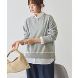 バイカラークルーネックニットプルオーバー | AMERICAN HOLIC | 詳細画像1 