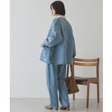 ノーカラーデニムカバーオール | AMERICAN HOLIC | 詳細画像6 