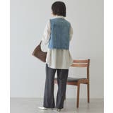 ショート丈デニムベスト | AMERICAN HOLIC | 詳細画像6 