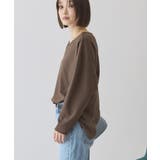 Vネック裾異素材ポンチプルオーバー | AMERICAN HOLIC | 詳細画像3
