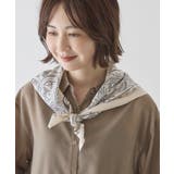 アイボリー | シルキーバンダナ柄スカーフ | AMERICAN HOLIC