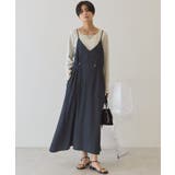 サイドシャーリングVネックドットキャミワンピース | AMERICAN HOLIC | 詳細画像1