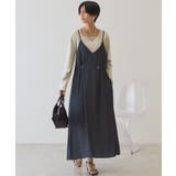 サイドシャーリングVネックドットキャミワンピース | AMERICAN HOLIC | 詳細画像2