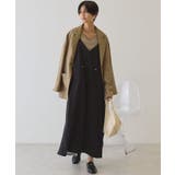 ブラック | サイドシャーリングVネックドットキャミワンピース | AMERICAN HOLIC