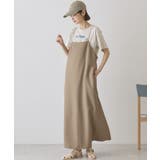 ブラウン | リネンライクIラインキャミワンピース | AMERICAN HOLIC