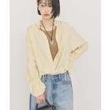 スタンドフリルストライプスキッパーブラウス | AMERICAN HOLIC | 詳細画像1 