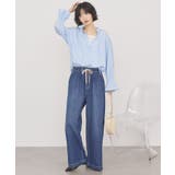 スタンドフリルストライプスキッパーブラウス | AMERICAN HOLIC | 詳細画像14 