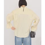 スタンドフリルストライプスキッパーブラウス | AMERICAN HOLIC | 詳細画像3 