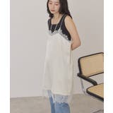 アイボリー | レースサテンキャミワンピース | AMERICAN HOLIC