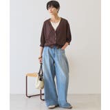 【抗菌防臭】5分袖シアーVネックニットカーディガン | AMERICAN HOLIC | 詳細画像5 