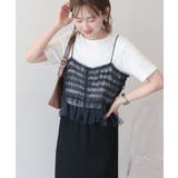 【2点セット】半袖Tシャツ＋チュールビスチェ | AMERICAN HOLIC | 詳細画像7 