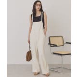 アイボリー | デニムスクエアサロペット | AMERICAN HOLIC