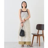 アイボリー | シアー刺繍キャミワンピース(ペチコート付き) | AMERICAN HOLIC