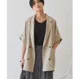 【接触冷感・イージーケア】リネンライク半袖ジャケット | AMERICAN HOLIC | 詳細画像2 