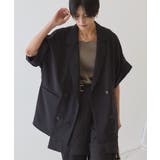 【接触冷感・イージーケア】リネンライク半袖ジャケット | AMERICAN HOLIC | 詳細画像18 