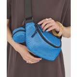 ブルー | 【2点SET】ポーチ付ダブルメッシュウエストポーチ | AMERICAN HOLIC