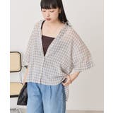 ベージュ | 【イージーケア】スキッパーチェックシャツ | AMERICAN HOLIC