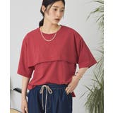 レッド | レイヤード風加工Tシャツ | AMERICAN HOLIC