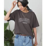 チャコールグレー | 【マルチ機能】カレッジロゴTシャツ | AMERICAN HOLIC