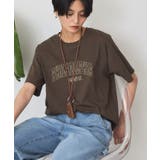 ブラウン | 【マルチ機能】カレッジロゴTシャツ | AMERICAN HOLIC