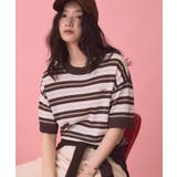 アイボリー | 【PENNEY'S】レトロボーダー半袖ニット | AMERICAN HOLIC