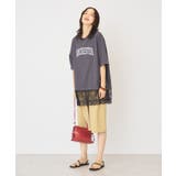 カレッジロゴレースドッキングTシャツ | AMERICAN HOLIC | 詳細画像13
