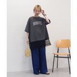 カレッジロゴレースドッキングTシャツ | AMERICAN HOLIC | 詳細画像34
