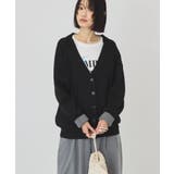 袖配色Vネックニットカーディガン | AMERICAN HOLIC | 詳細画像17