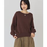 【バイパチ・シアバター配合】バイカラークルーネックニット | AMERICAN HOLIC | 詳細画像9