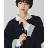 【バイパチ】Wフェイス配色フェザーニットコーディガン | AMERICAN HOLIC | 詳細画像17 
