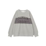杢グレー | レースドッキングロゴスウェット | AMERICAN HOLIC