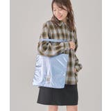 ライトブルー | 【ホリホリ】スクエアーシャイニートートバッグ | AMERICAN HOLIC