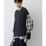 SET イージーケアギャザーシャツ+ニットベスト | AMERICAN HOLIC | 詳細画像2