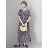 フラワー | アソートプリントフレンチスリーブワンピース | AMERICAN HOLIC