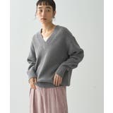 ラメ入りVネック片畦ニットプルオーバー | AMERICAN HOLIC | 詳細画像32