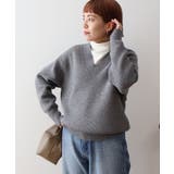 ラメ入りVネック片畦ニットプルオーバー | AMERICAN HOLIC | 詳細画像9