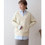 ラメ入りVネック片畦ニットプルオーバー | AMERICAN HOLIC | 詳細画像16
