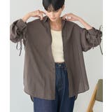 シアーバックギャザーリボンシャツ | AMERICAN HOLIC | 詳細画像1 