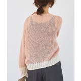 モヘアライク配色ニットプルオーバー | AMERICAN HOLIC | 詳細画像3 