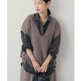 裾フリンジニットショートベスト | AMERICAN HOLIC | 詳細画像2