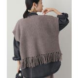 裾フリンジニットショートベスト | AMERICAN HOLIC | 詳細画像4