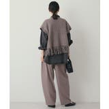 裾フリンジニットショートベスト | AMERICAN HOLIC | 詳細画像7