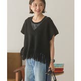 裾フリンジニットショートベスト | AMERICAN HOLIC | 詳細画像8