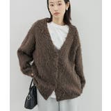 ブラウン | カールシャギーカーディガン | AMERICAN HOLIC