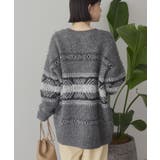 アソート柄シャギーニットカーディガン | AMERICAN HOLIC | 詳細画像4