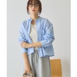 【イージーケア】ショート丈ストライプシャツ | AMERICAN HOLIC | 詳細画像1 