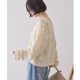【前後2WAY】レース透かし編みニットカーディガン | AMERICAN HOLIC | 詳細画像3 