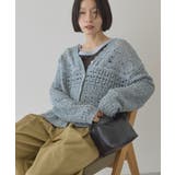【前後2WAY】レース透かし編みニットカーディガン | AMERICAN HOLIC | 詳細画像8 